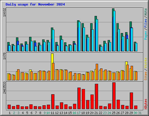 Daily usage for November 2024
