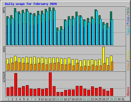 Daily usage for February 2026