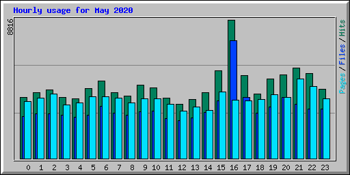 Hourly usage for May 2020