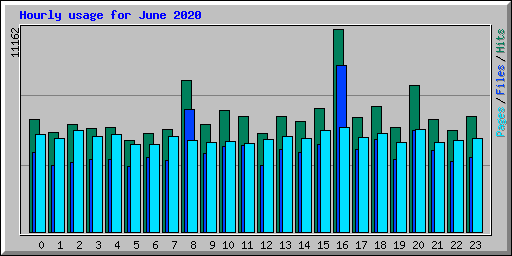 Hourly usage for June 2020