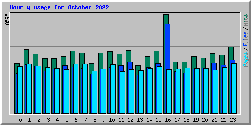 Hourly usage for October 2022