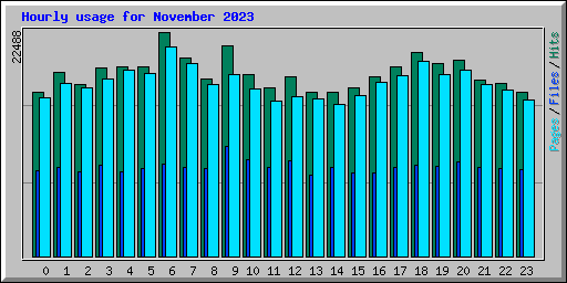 Hourly usage for November 2023