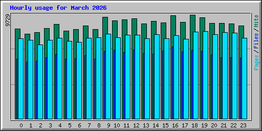 Hourly usage for March 2026