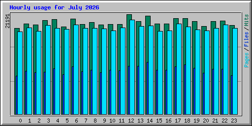 Hourly usage for July 2026